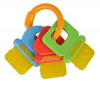 2v1 Chrastítko a kousátko - klíče/ovoce